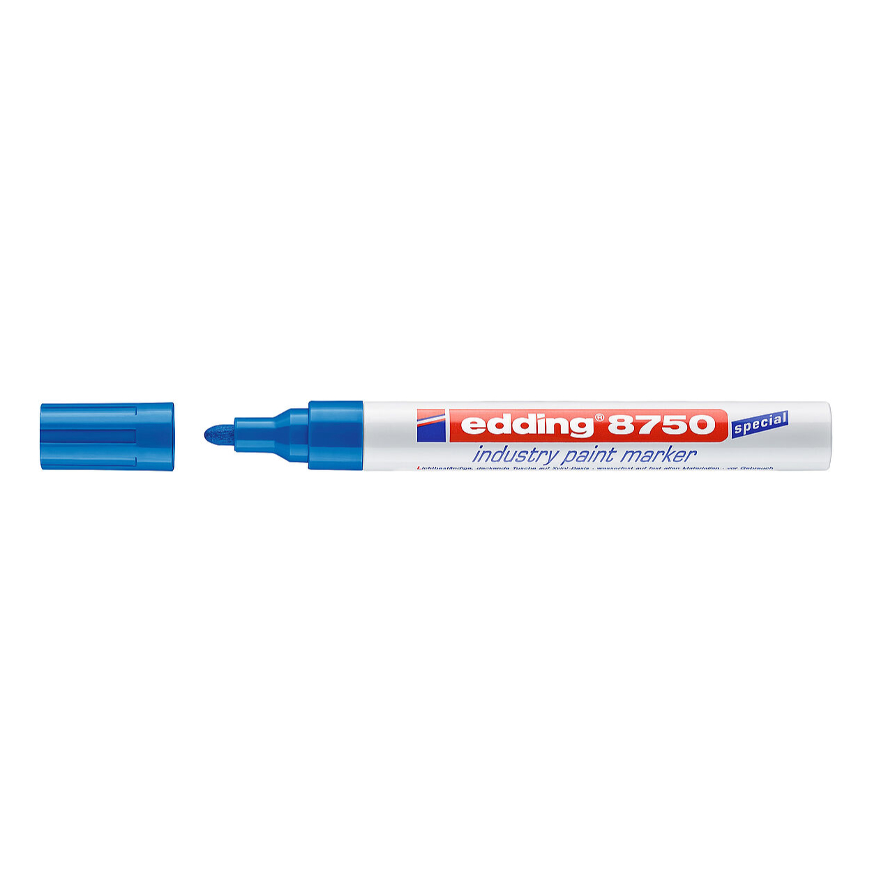 Průmyslový lakový popisovač edding 8750, modrý, 2-4 mm, 10 ks/bal.